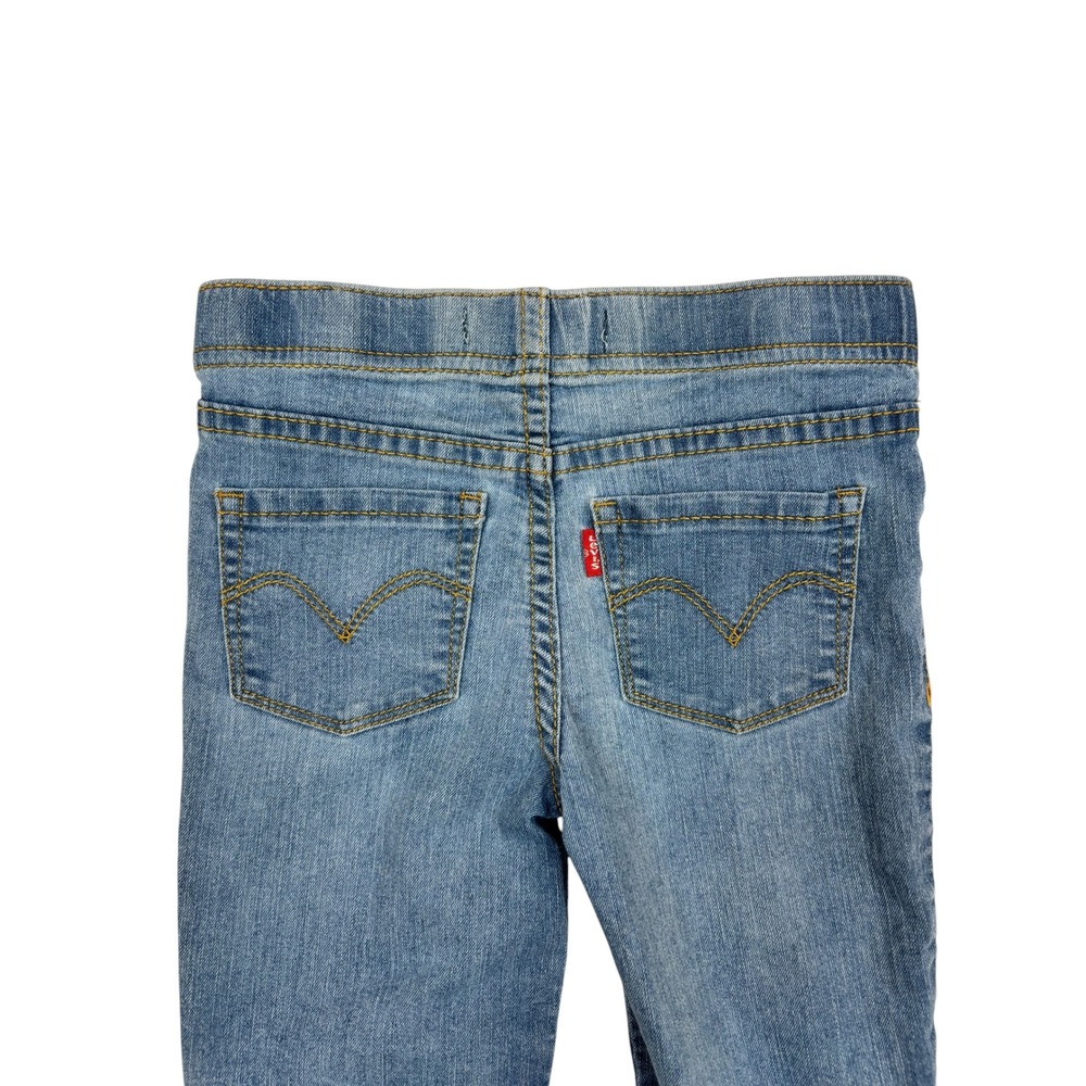 Levis Kids Blue Denim Pull On Leggings Stretch Jeggings Size 4T